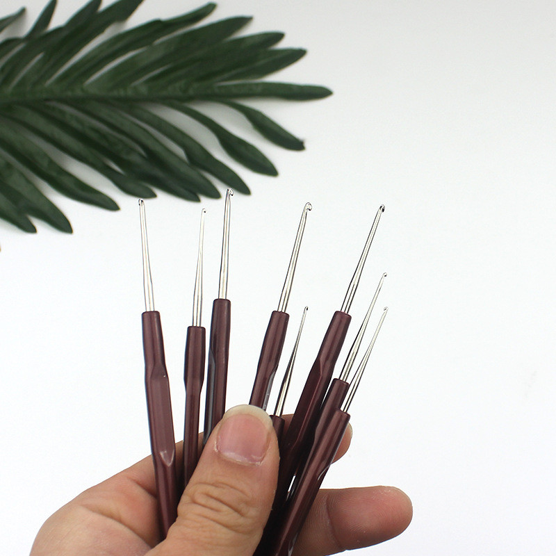 1/16 gab. Plastmasas rokturis Tamboradatas Rokturis Adāmadatas Komplekts Tamborējumi Adījumi Piespraudes DIY Amatniecības šūšanas rīks 0.5mm-2.5mm