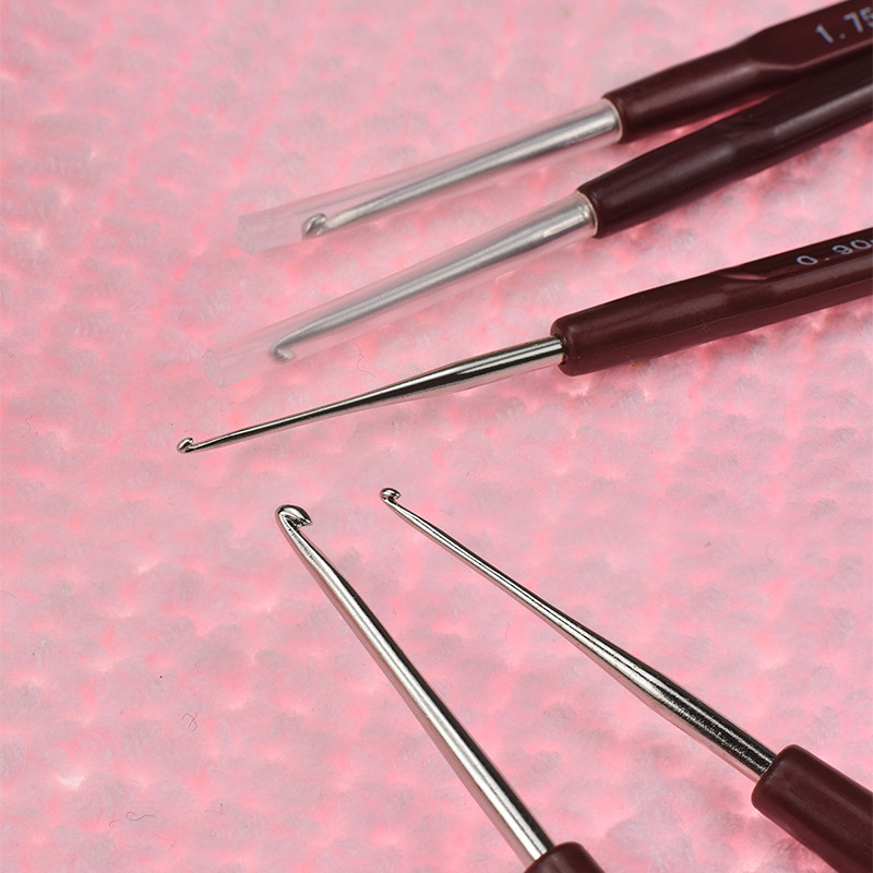 1/16 gab. Plastmasas rokturis Tamboradatas Rokturis Adāmadatas Komplekts Tamborējumi Adījumi Piespraudes DIY Amatniecības šūšanas rīks 0.5mm-2.5mm