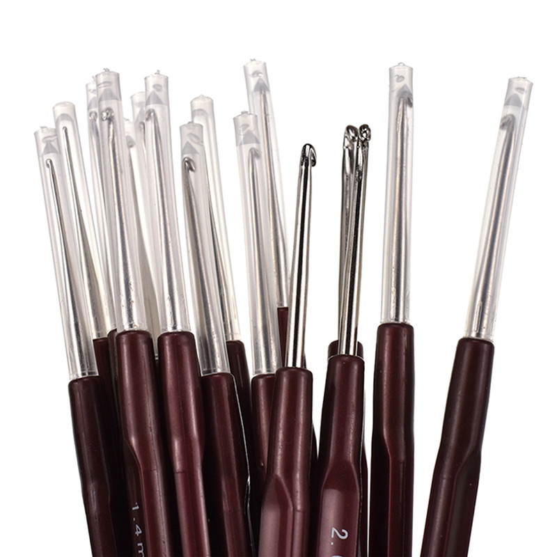 1/16 gab. Plastmasas rokturis Tamboradatas Rokturis Adāmadatas Komplekts Tamborējumi Adījumi Piespraudes DIY Amatniecības šūšanas rīks 0.5mm-2.5mm