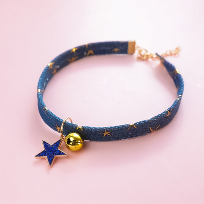 SM 1PCS samta bronzas kaķa suņa kaklasiksna, regulējama mājdzīvnieka sniegpārsliņu/zivju asaku kulons, modes, jauka kaklasiksna kaķēnu kaķu aksesuāriem