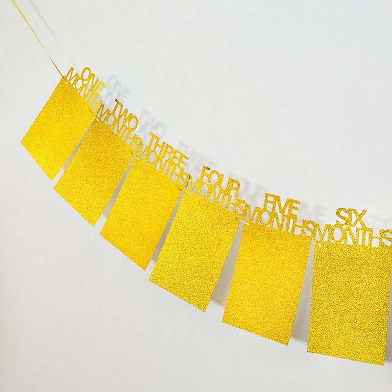 YOUZI Boldog születésnapot képkeret szalaghirdetés 1. egy éves 12 hónapos újszülött család első parti dekoráció gyerekeknek kisfiú lány