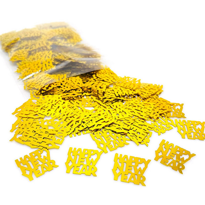 20g Vīna pudele Stikla Zelta burtiem Zvaigzne Konfeti Jaungada galda rotājums Smidzinātājs Papīrs Konfeti
