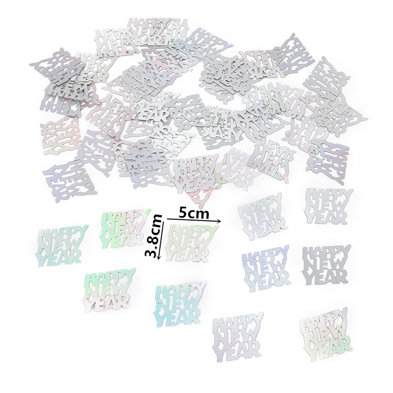 20g Vīna pudele Stikla Zelta burtiem Zvaigzne Konfeti Jaungada galda rotājums Smidzinātājs Papīrs Konfeti