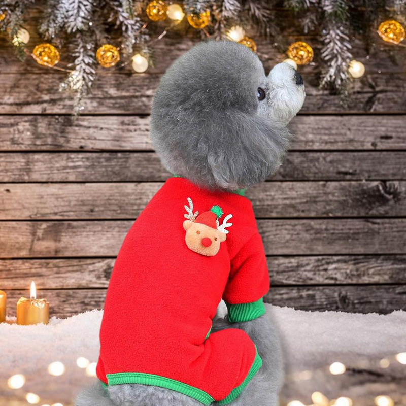 Mājdzīvnieku apģērbi Ikdienas mājdzīvnieku Ziemassvētku apģērbi Četri legingi kucēna apģērbs