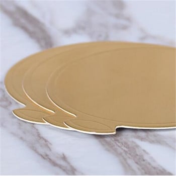 100 τεμ. Ronde Cake Boards Goud Papier Cupcake Dessert Displays Tray Card Board Bakken Cake Hard Papier Pad bakken Tool