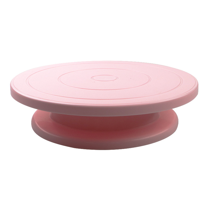 Plastmasas kūkas plākšņu grozāmais galds, rotējošs pretslīdēšanas apaļš kūkas statīvs kūkas dekorēšanai rotācijas galds virtuvei DIY pannas cepšanas rīks