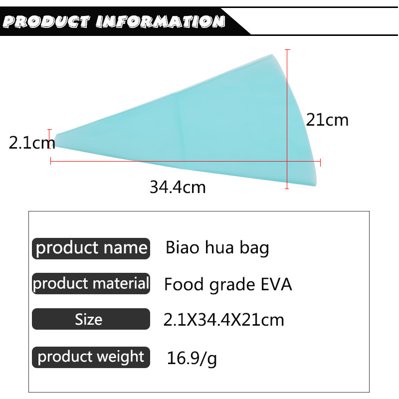 Virtuvės nešiojamas 13 colių daugkartinio naudojimo silikoninis glazūras Kremas konditerinis maišelis Tortas „pasidaryk pats“ dekoravimo įrankis Karšto kepimo priedai 8