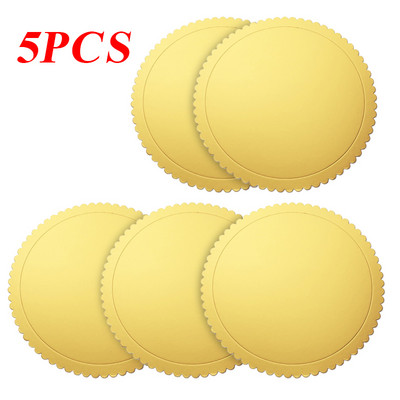 3/5 db Arany tortatábla eldobható desszerttálca tortalap karton esküvői születésnapi bulihoz Sütési kellékek Tortaeszközök