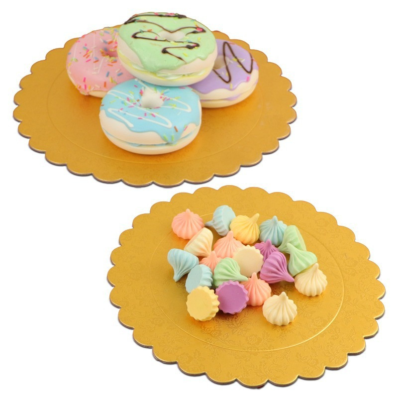 3/5 db Arany tortatábla eldobható desszerttálca tortalap karton esküvői születésnapi bulihoz Sütési kellékek Tortaeszközök