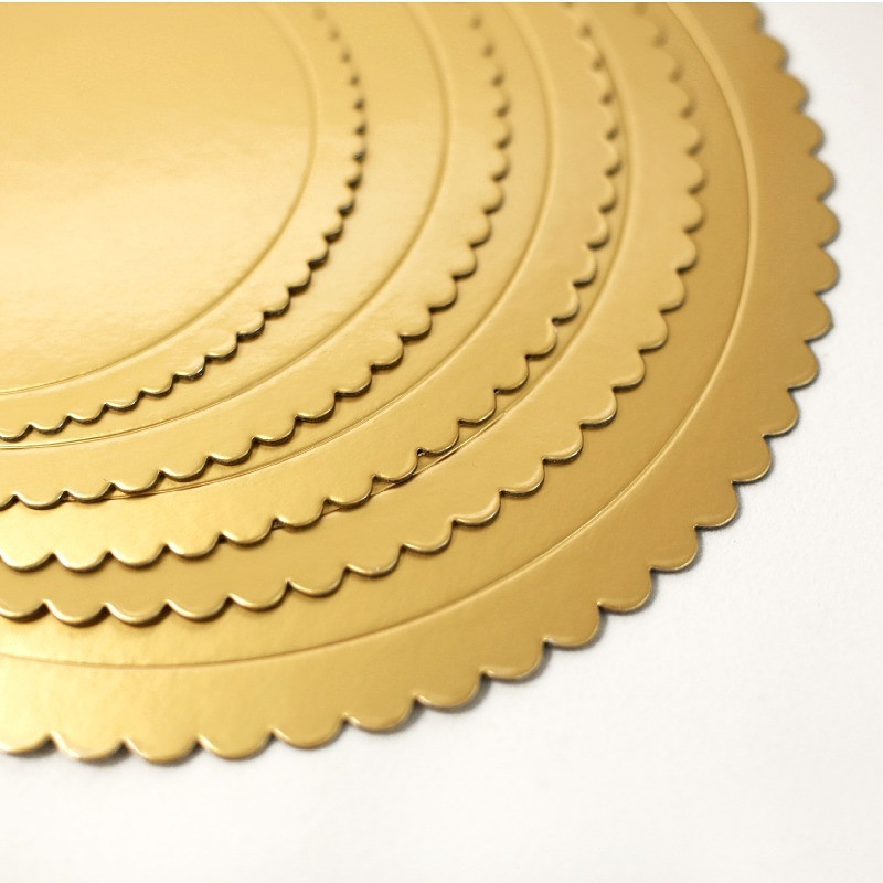 3/5 db Arany tortatábla eldobható desszerttálca tortalap karton esküvői születésnapi bulihoz Sütési kellékek Tortaeszközök
