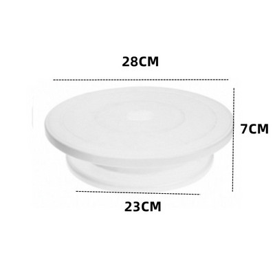 Sukamasis torto stalas, mini plastikinis fondantas, besisukantis tortų sukamasis stalas, apvalus sausainių stovas, besisukantis namų virtuvės priedas