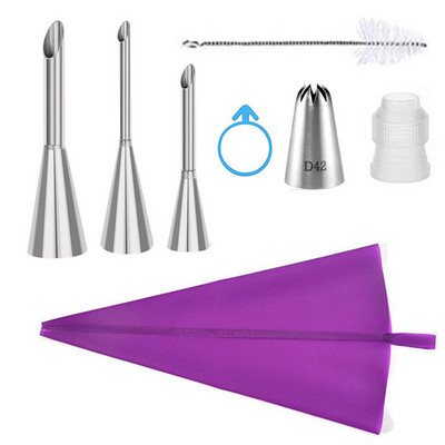 „Pasidaryk pats“ daugkartinio naudojimo silikoninis konditerijos maišelis, skirtas sluoksniuotų pyragų rinkiniui.