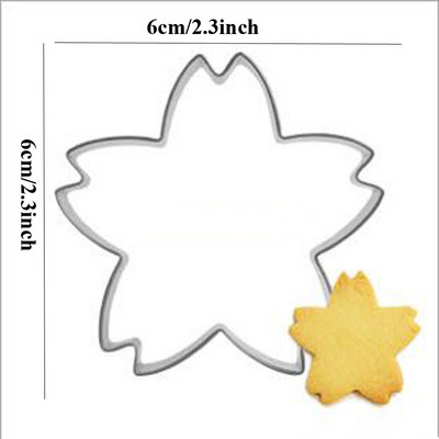 1gab Lapas ziedi metāla cepumu griezējs cepumi zīmogs konditoreja biskvīta veidne fondants cupcake konditorejas izstrādājumi cepšanas rīki reposterija