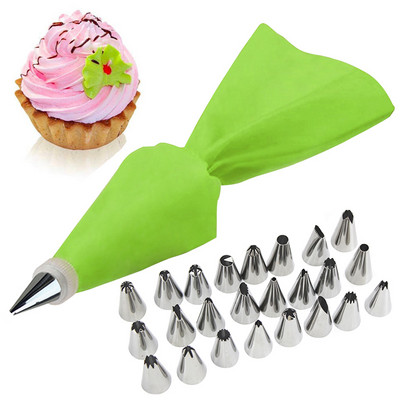 Antgalis vamzdžių tortų dekoravimo įrankiai Konditerijos įranga Virtuvės reikmenys Daugkartinis konditerijos maišelis ir kepinių rinkinio glajaus lizdas