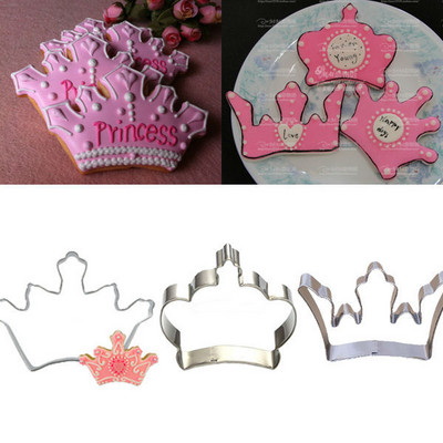 Coroana prințesă pentru copt instrument de patiserie turn din oțel inoxidabil metal tăietor de biscuiți biscuiți bomboane forma fondant tăietor de tort vase de copt