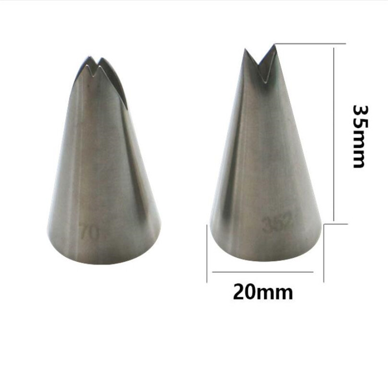 8/13 vnt. Rusiško glajaus vamzdžių antgaliai Tulpių nerūdijančio plieno gėlių kremo pyragas Tešlos antgaliai Lapų purkštukai Silikoninis maišelis Keksiukas „pasidaryk pats“