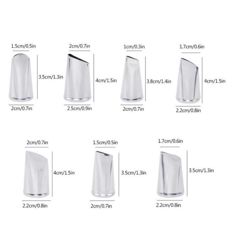 7gab./komplektā Kūku dekorēšanas uzgaļi Komplekts Krēms Glazūra Cauruļvads Fondant Rožu uzgalis Konditorejas rīki Fondant Dekorēšanas rīki Tulpju veidnes