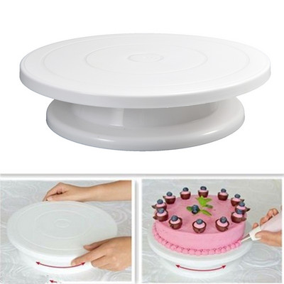 Placă turnantă pentru prăjituri de 10 inch, rotativă, anti-alunecare, unelte pentru suport pentru prăjituri, masă rotativă pentru prăjituri, unelte pentru coacere.