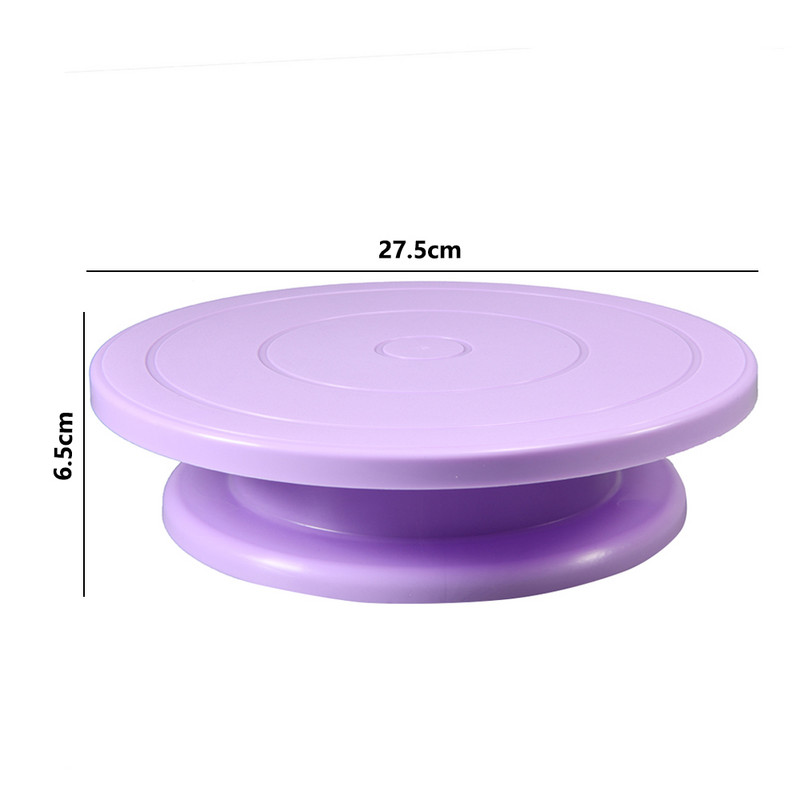 10 colių sukamasis tortų pasukamasis stalas, neslystantis apvalus pyrago stovas Įrankiai Sukamasis torto stalas Virtuvės „pasidaryk pats“ keptuvės kepimo įrankiai