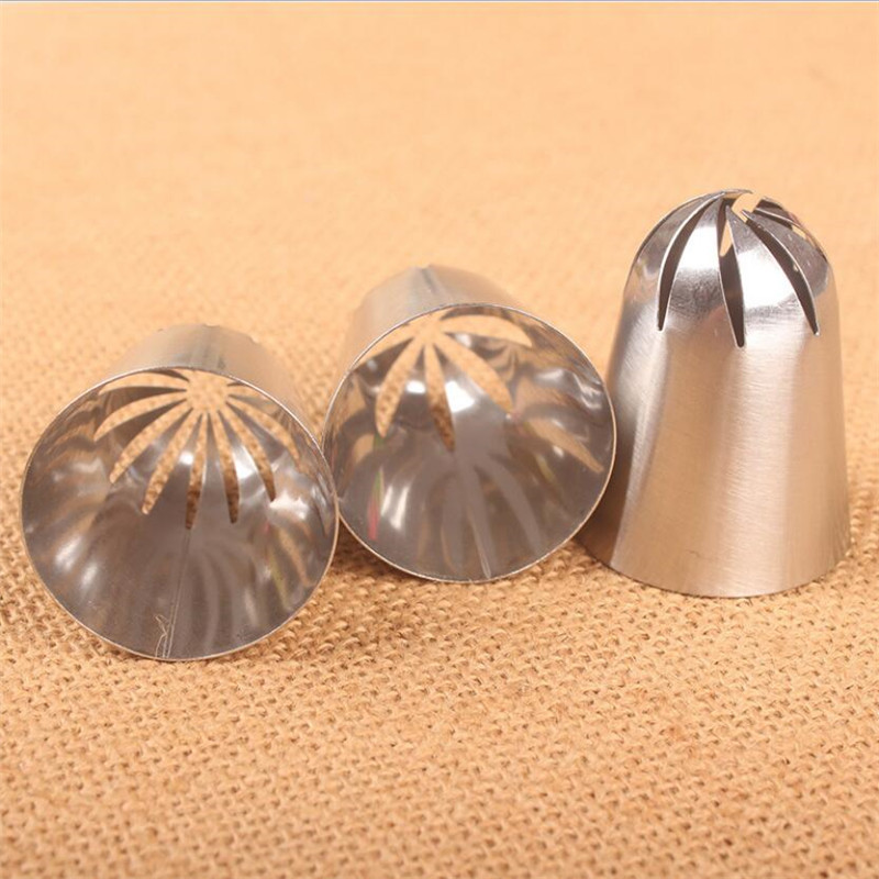 3 kom velike ruže za kremu za tortu, ruske mlaznice, listovi, vrhovi za glazuru od nehrđajućeg čelika, set spojnica, alati za pečenje kolačića