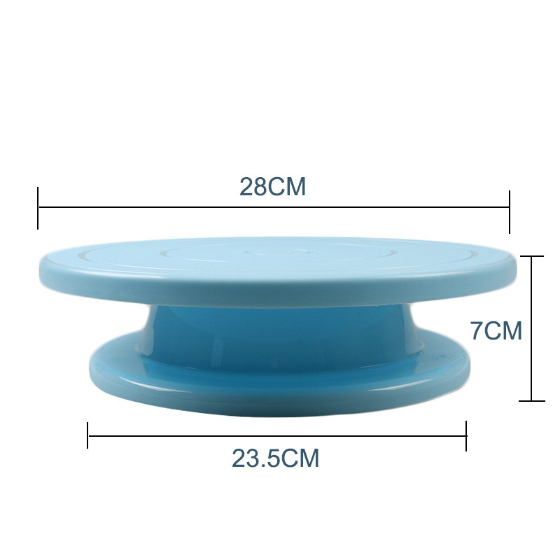 Placă de prăjitură din plastic Placă turnantă rotativă anti-alunecare Suport rotund pentru prăjituri Decorarea torturilor Masă rotativă Bucătărie DIY tigaie Instrument de coacere