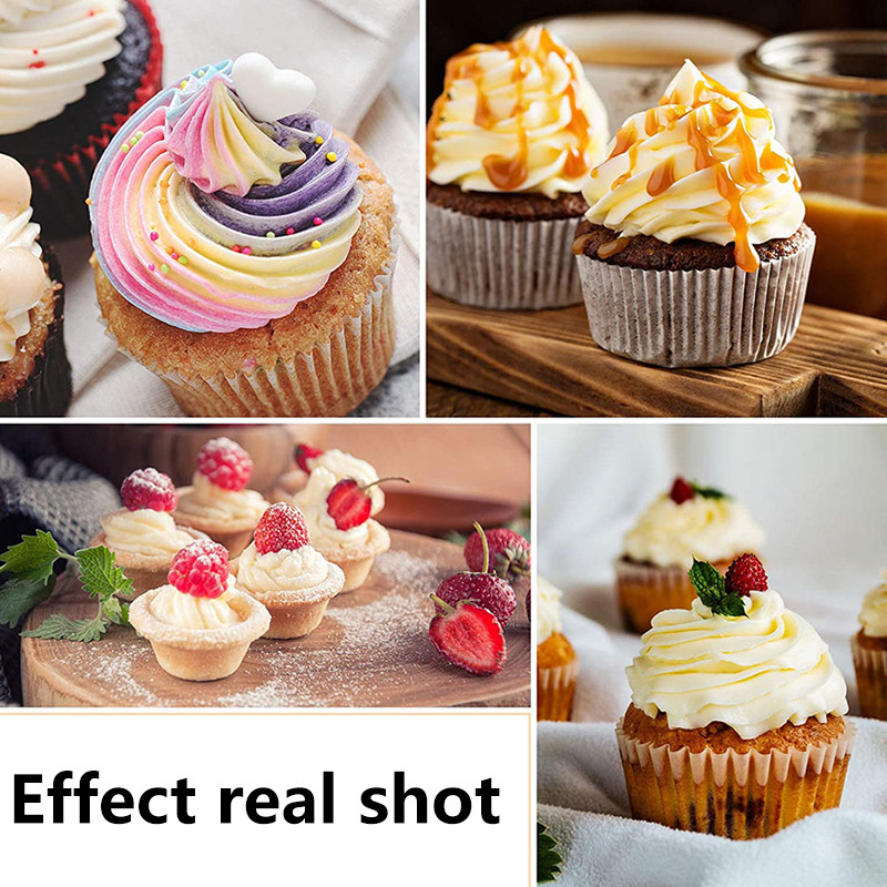 Set de sfaturi pentru decorarea prăjiturii DIY 8/11 buc./set Accesorii de bucătărie din silicon pentru glazură, cremă, pungă de patiserie, set de 6 duze din oțel inoxidabil