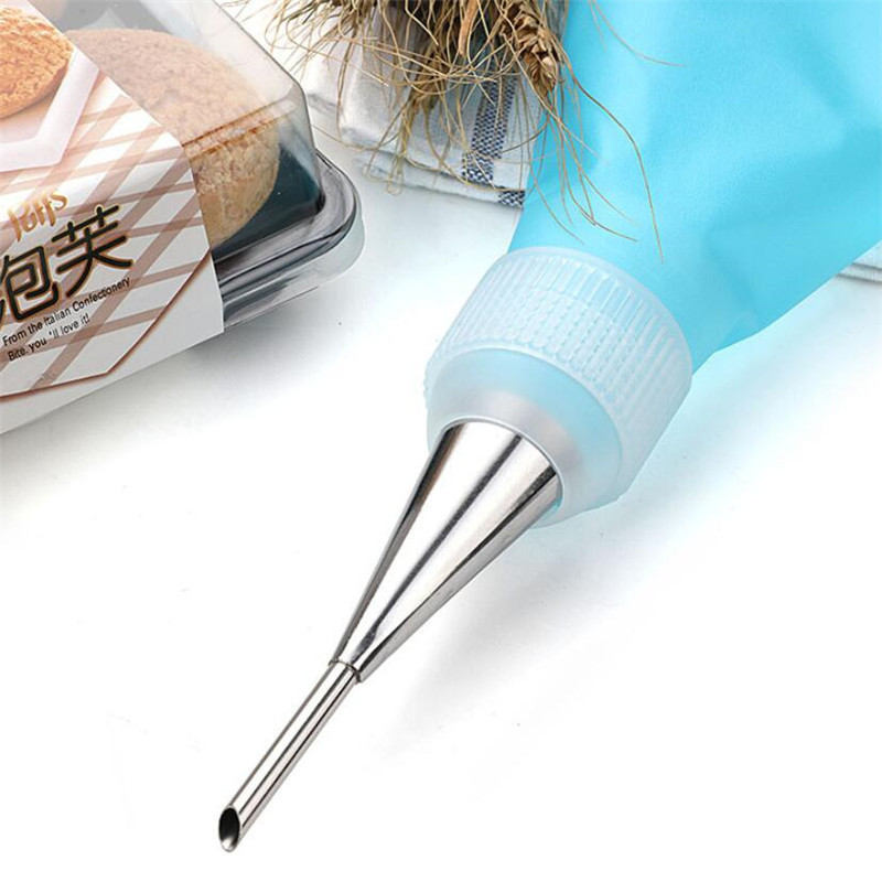 2 gab. Puff Sprauslas uzgalis Konditorejas izstrādājumi no nerūsējošā tērauda kūka Cupcake injekcijas rīks Glazūras cauruļvadu komplekts Šļirces konditorejas izstrādājumu pildījuma caurules