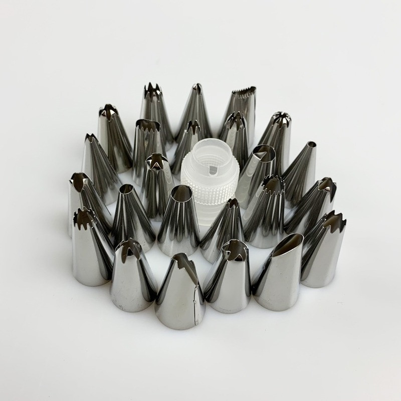 26 db/szett szilikon cukrászzacskó tippek konyhai cukormáz csőkrém Újrafelhasználható cukrászzacskók 24 fúvóka barkácsolás tortadíszítő sütőeszközök