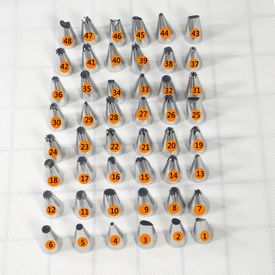 Ukrašavanje torti 10/24/48kom/set Mlaznice za cjevovode za glazuru od nehrđajućeg čelika dobre kvalitete Set savjeta za slastičarstvo Alati za pečenje torti Pribor