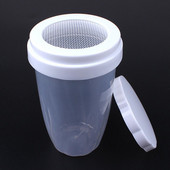 Plastmasas rokas pulvera kratītāja sieta miltu skrūve Sifter Manuāls cukura glazūras kratītājs cepšanas kratītājs siets DIY virtuves rīks cepšanai