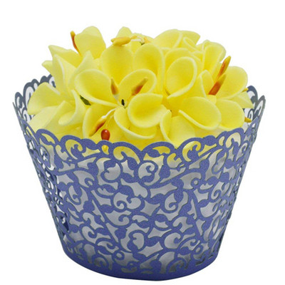 LMETJMA 20vnt./rinkinys Keksiukas 7 Spalvoti torto puodeliai Popieriniai Little Vine Lace Cupcake Muffin Dėkliukai vestuvių vakarėliui Gimtadieniui KC0109