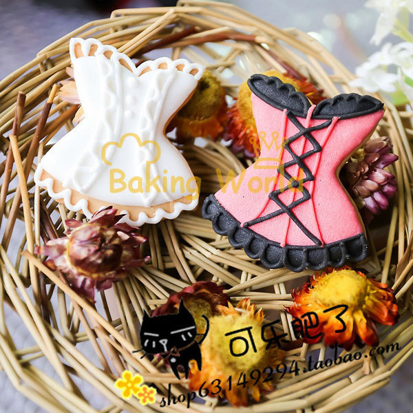 Madingi batai metaliniai sausainių formelių rinkinys Sijono biskvito forma Lūpdažio duonos formelė fondant torto dekoravimo konditerijos priemonė keksiukų dekoravimas