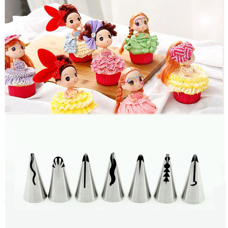 1/3/5/7gab/krizantēmas komplekts Sprausla Glazūra Caurules Konditorejas Uzgaļi Virtuves sīkrīku cepšanas piederumi Kūku dekorēšanas rīku izgatavošana