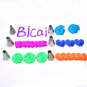 Sprauslas Konditorejas izstrādājumu dekorēšanas padomi Kūku kēksu dekorēšanas rīks 6/10 gab./komplekts Kāzu krievu sprauslas konditorejas izstrādājumu kārtainās svārki glazūras caurules