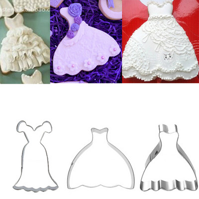 Сватбена рокля, метална форма за бисквитки, рокля на принцеса, форма за бисквити, фондан, торта, инструмент за декориране на захарни изделия, форми за печене, форма за хляб