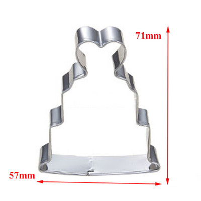 Vestuvinės suknelės metalas sausainių pjaustyklė princesė suknelė sausainių forma Fondant pyrago cukraus amatų dekoravimo priemonė kepiniams duonos forma