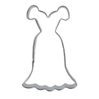 Vestuvinės suknelės metalas sausainių pjaustyklė princesė suknelė sausainių forma Fondant pyrago cukraus amatų dekoravimo priemonė kepiniams duonos forma