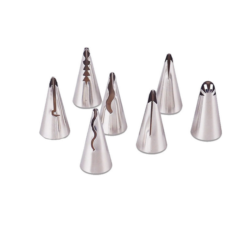 Új esküvői orosz fúvókák tészta leveles szoknya cukormáz csövek fúvókák péksütemény díszítő tippek torta cupcake díszítő eszközök 7 db/készlet