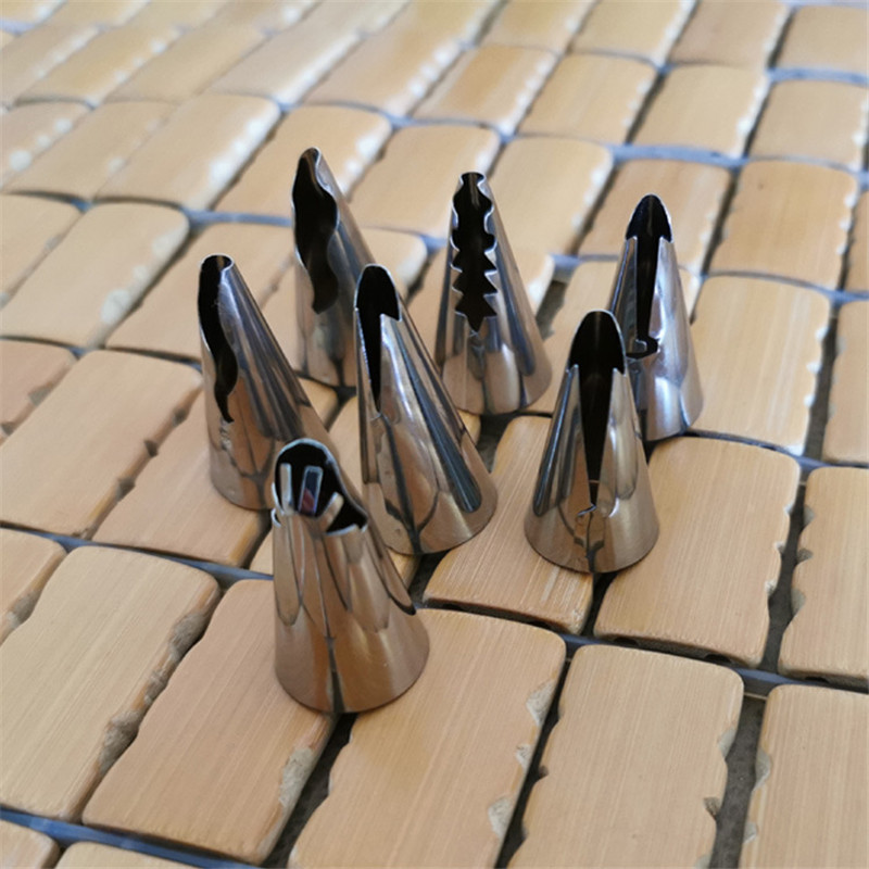 Új esküvői orosz fúvókák tészta leveles szoknya cukormáz csövek fúvókák péksütemény díszítő tippek torta cupcake díszítő eszközök 7 db/készlet