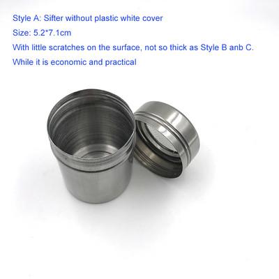 Kiváló minőségű rozsdamentes acél csokoládé shaker porcukor por liszt por kakaó kávé szita