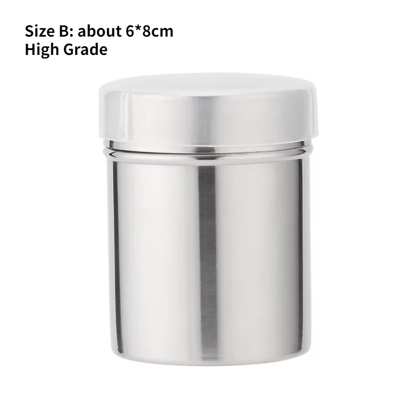 Kiváló minőségű rozsdamentes acél csokoládé shaker porcukor por liszt por kakaó kávé szita