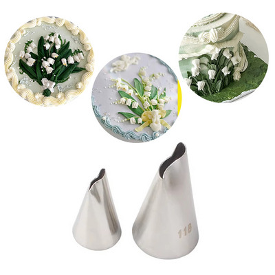 #97 #118 Lily Flowers Ακροφύσια Ζαχαροπλαστικής Εργαλεία Διακόσμησης Τούρτας Ακροφύσιο σωλήνων για γλάσο λουλουδιών Ακροφύσιο κρέμας Cupcake Συμβουλές Αξεσουάρ ψησίματος
