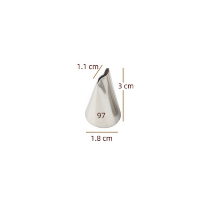 #97 #118 Lilijas ziedi konditorejas izstrādājumu sprauslas Kūkas dekorēšanas rīki Ziedu glazūra cauruļvadu uzgalis Krēms Kēksu padomi Cepšanas piederumi