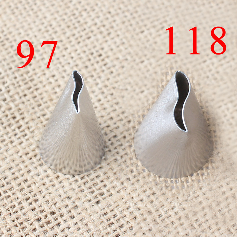 #97 #118 Lilijas ziedi konditorejas izstrādājumu sprauslas Kūkas dekorēšanas rīki Ziedu glazūra cauruļvadu uzgalis Krēms Kēksu padomi Cepšanas piederumi