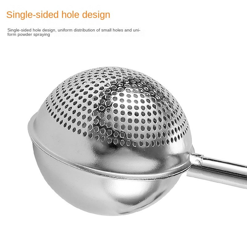 Putekļu zizlis cukuram, miltu pulverim Matcha garšvielu smidzināšanai krējuma cukura filtrs puslokā tējas sietiņš putekļu sietiņš