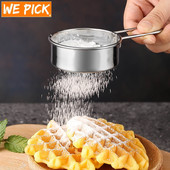 WePick Baking 40 tinklelio smulkaus tinklelio miltų sietelio cukraus pudros kakavos matcha rankinis nerūdijančio plieno miltų sieto filtras