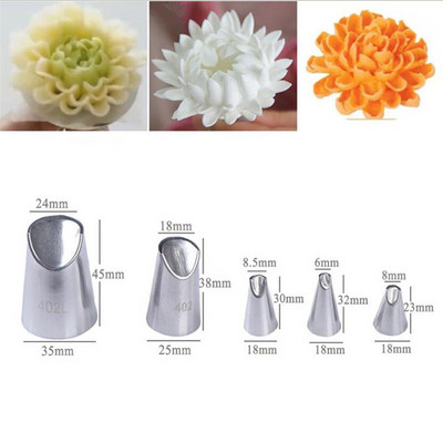 2-13db Orosz tulipán jegesedés csövek fúvókák rozsdamentes acél virágkrém tészta hegyek fúvókák zacskó Cupcake torta díszítő eszközök