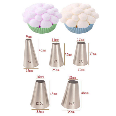 2-13db Orosz tulipán jegesedés csövek fúvókák rozsdamentes acél virágkrém tészta hegyek fúvókák zacskó Cupcake torta díszítő eszközök