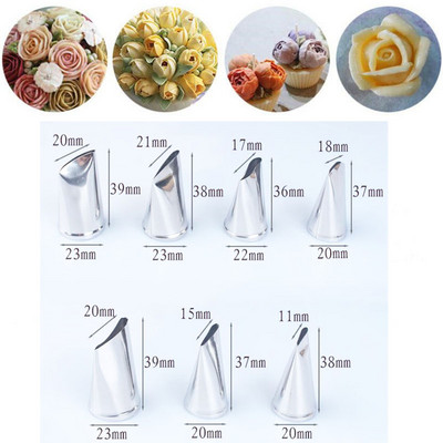 2-13db Orosz tulipán jegesedés csövek fúvókák rozsdamentes acél virágkrém tészta hegyek fúvókák zacskó Cupcake torta díszítő eszközök