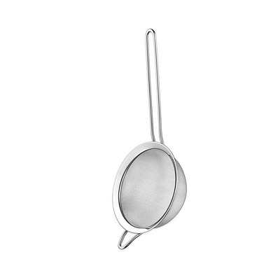 Rozsdamentes acél finomhálós lisztszita sütéshez fogantyús lisztszita sütőtartozékok 0859